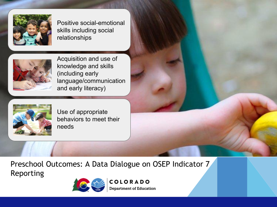 Preschool Outcomes: A Data Dialogue on OSEP Indicator 7 Reporting