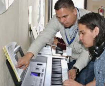 Image:  Student at Keyboard